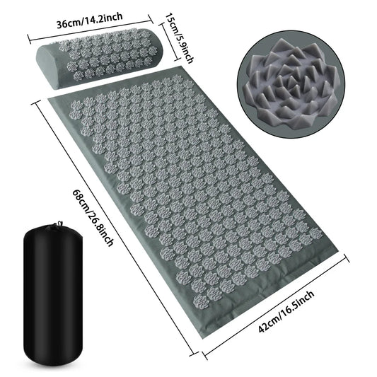 Acupressure Mat Lotus Spike Cushion Set