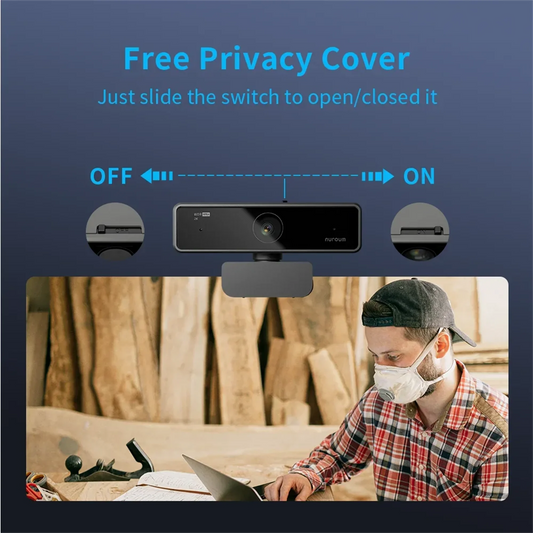 Webcam USB 1080p 60fps Full HD with Microphone
