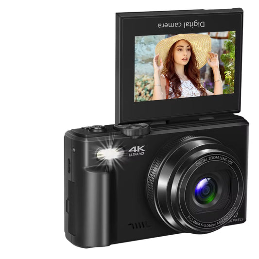 Digital Camera 64MP 4K Vlog Flip Screen WiFi Zoom