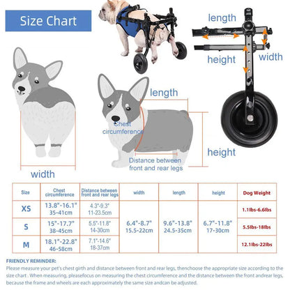 Dog Wheelchair Adjustable Small Pet Mobility AiD