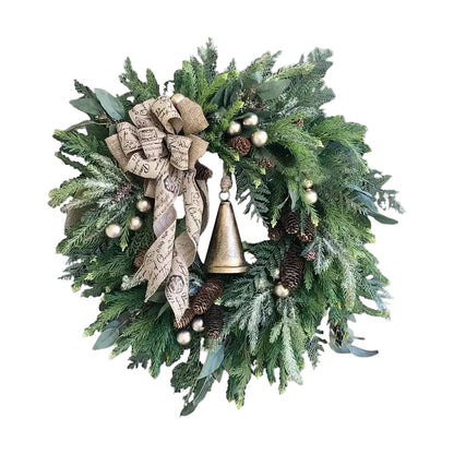 Christmas Wreath with PVC and Fabric Door Decor