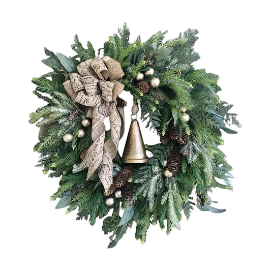 Christmas Wreath with PVC and Fabric Door Decor