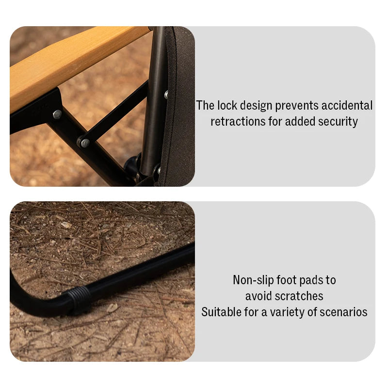 Outdoor Folding Chair Double Aluminum Camping Portable