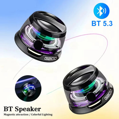 Magnetic Bluetooth Portable Mini Speaker LED Stereo Soundbar