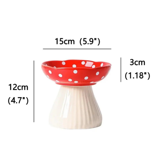 Cat Bowl Ceramic Elevated Raised 6 Inch