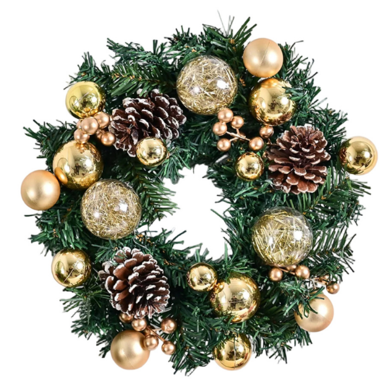 Christmas Wreath Round Silk Holiday Decoration