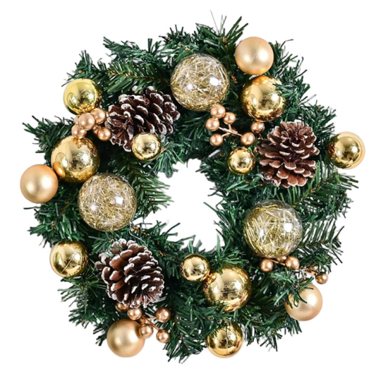 Christmas Wreath Round Silk Holiday Decoration