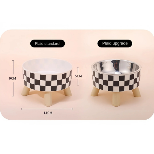 Cat Dog Feeder Bowl Raised Stainless Steel Stand