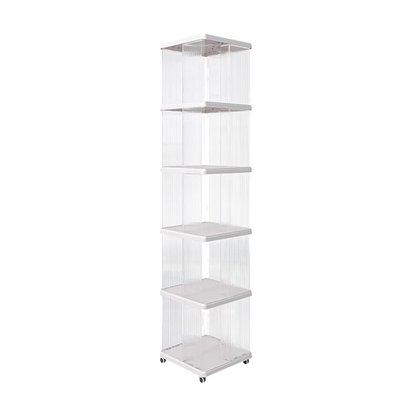 Bookshelf Rotating 360° Transparent Storage