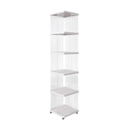 Bookshelf Rotating 360° Transparent Storage