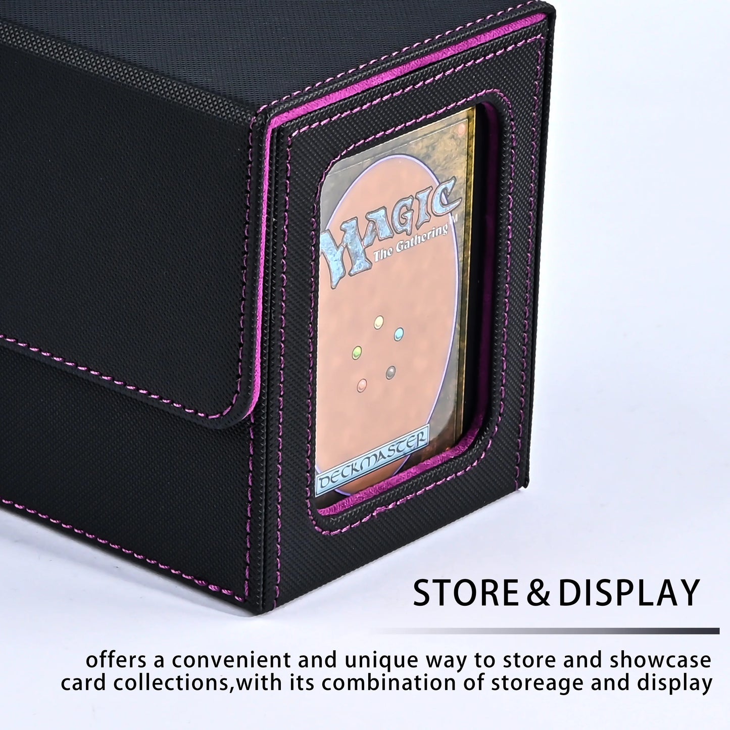 Trading Card Storage Box Magnetic PU Leather