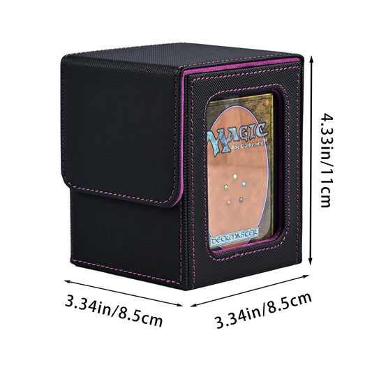 Trading Card Storage Box Magnetic PU Leather