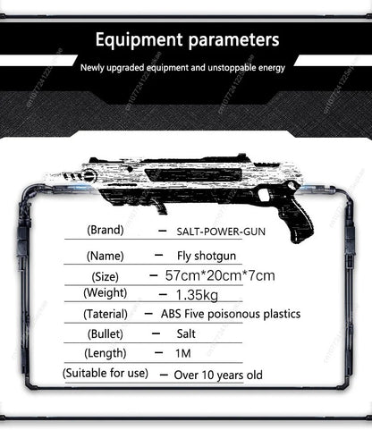 Salt Gun Fly Mosquito Shooter Plastic Toy Rifle