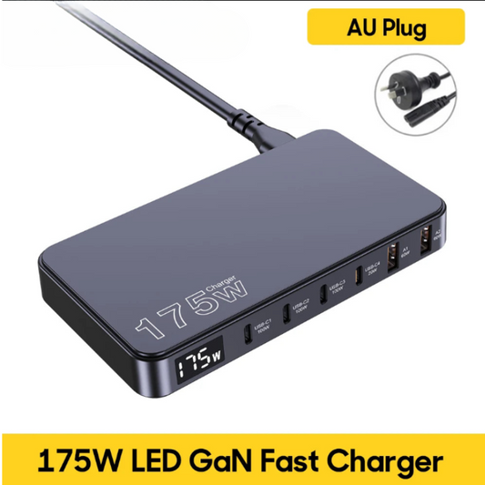 USB Charger GaN 175W 6-Port Fast Charging