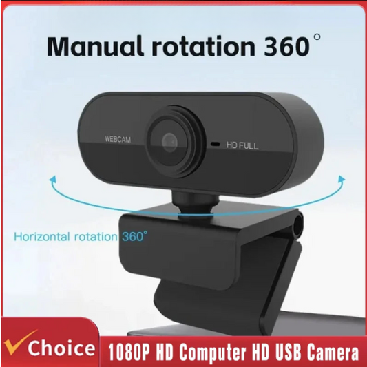 Webcam 1080P HD USB with Microphone Tripod