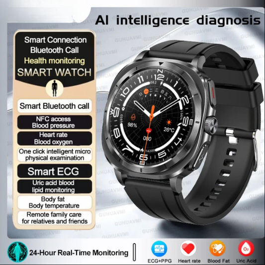 Smart Watch AMOLED ECG NFC Health Tracker