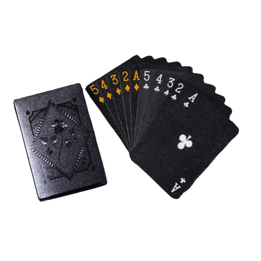 Playing Cards Black Gold Waterproof Poker Deck