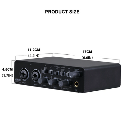 USB Audio Interface Mic Preamplifier 48V 32Bit