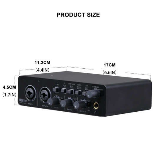USB Audio Interface Mic Preamplifier 48V 32Bit