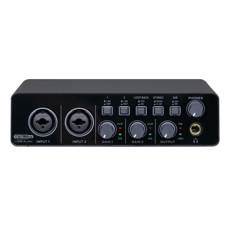 USB Audio Interface Mic Preamplifier 48V 32Bit
