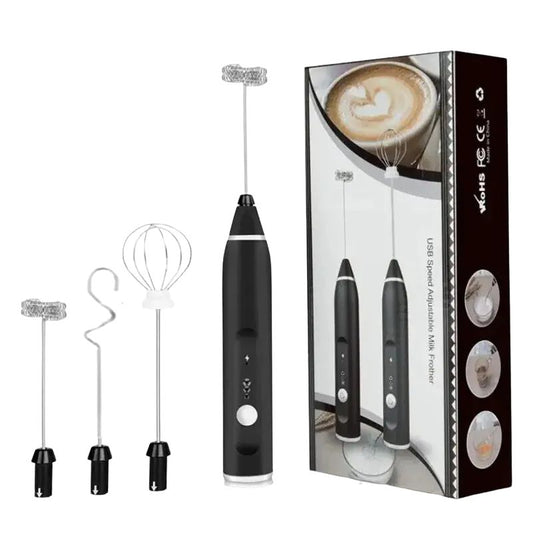 Electric Handheld Coffee Mixer (Black)