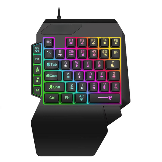 One-Handed Backlit Gaming Keyboard