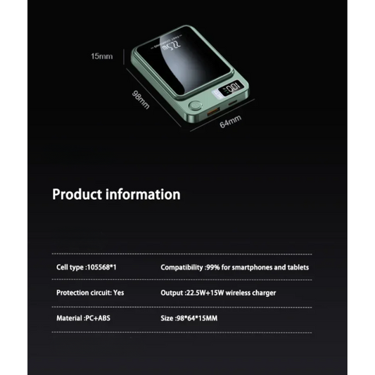 Power Bank Magnetic Wireless Fast Charger 100000mAh