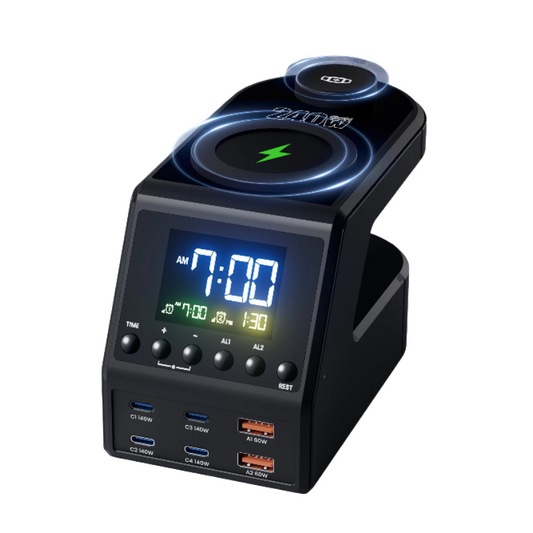 Charger Station GaN 240W Wireless USB-C Fast