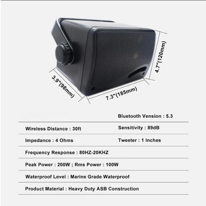 Outdoor Bluetooth Speakers Waterproof 200W Wall Mount