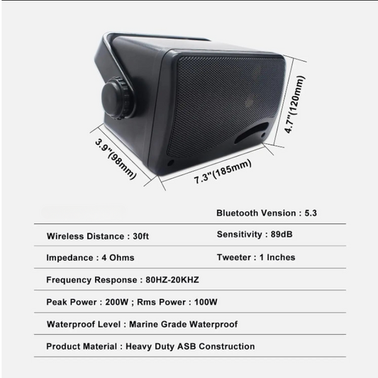 Outdoor Bluetooth Speakers Waterproof 200W Wall Mount