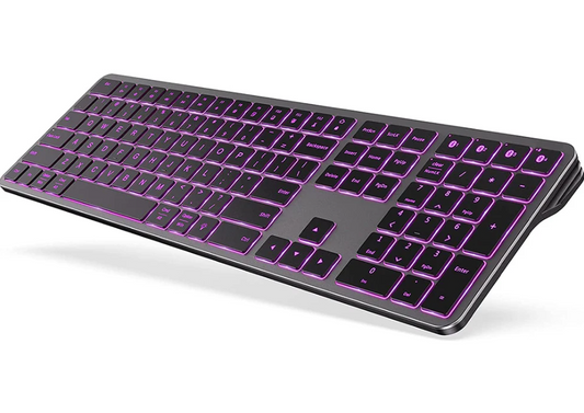 Multi-Device Bluetooth Wireless Rechargeable Keyboard with Backlight
