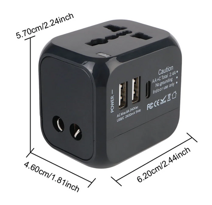 Travel Adapter Universal Wall Charger with USB Type C