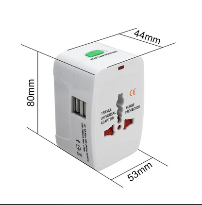 Universal Plug Travel Adapter  with USB Type C Ports