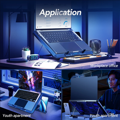Laptop Cooling Pad 12 Fans Adjustable Stand
