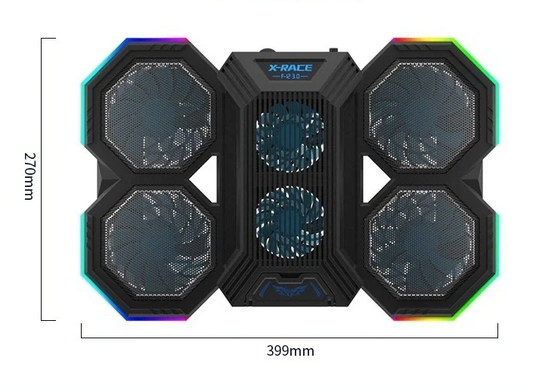 Laptop Cooling Pad RGB Stand with 6 Fans