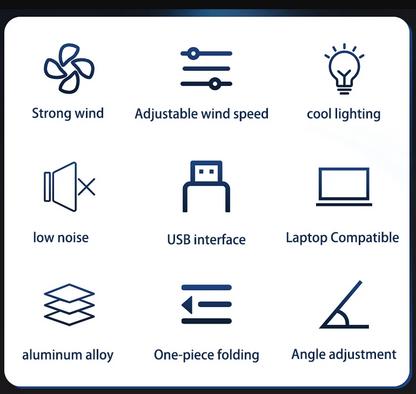 Laptop Stand Aluminum Cooling Fan Adjustable