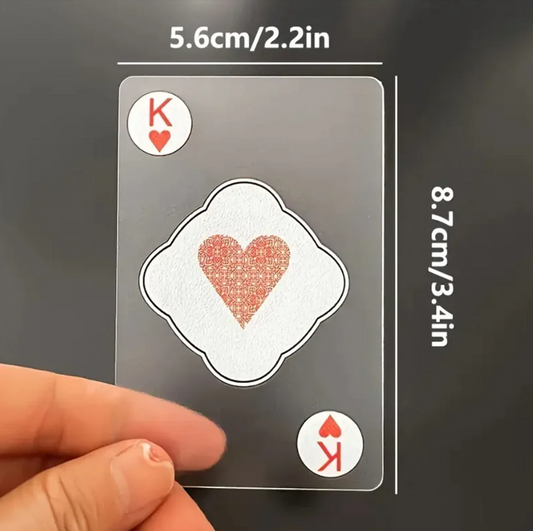 Playing Cards Waterproof Transparent PVC for Poker Games