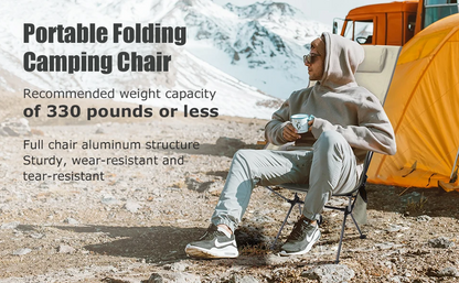 Camping Chair Folding Portable Lightweight Aluminum Headrest