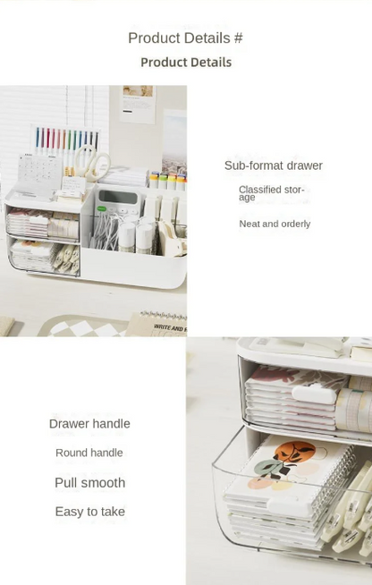 Storage Box Drawer-Type Multipurpose Desk Organizer