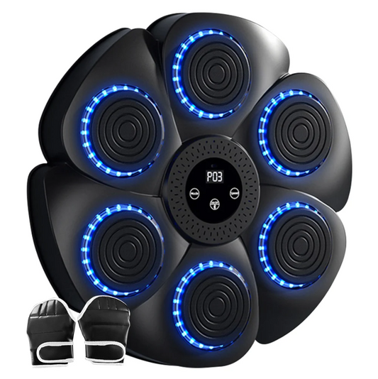 Boxing Trainer Interactive LED Music Reaction Wall Target with Gloves