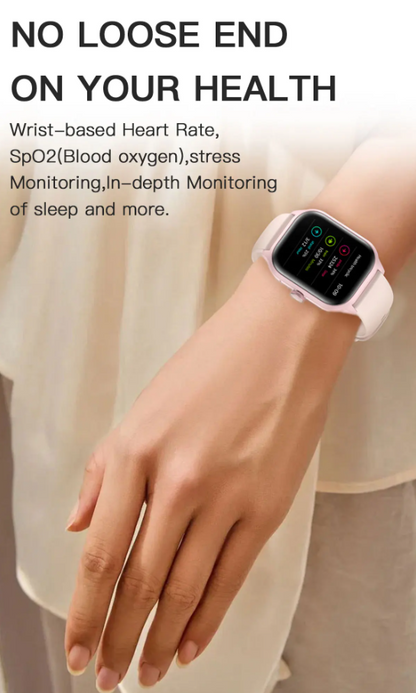 Smart Watch Fitness Tracker Bluetooth Call Touchscreen