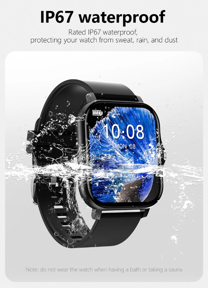 Smart Watch Fitness Tracker Heart Rate Blood Pressure Sleep