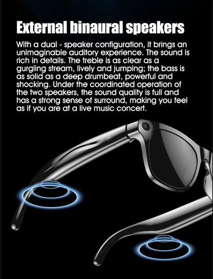 Smart Glasses 4K Camera AI Voice Bluetooth Call