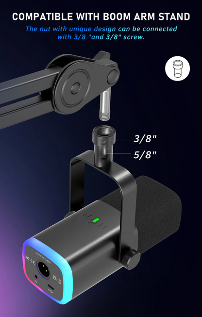 Dynamic Gaming Microphone USB XLR
