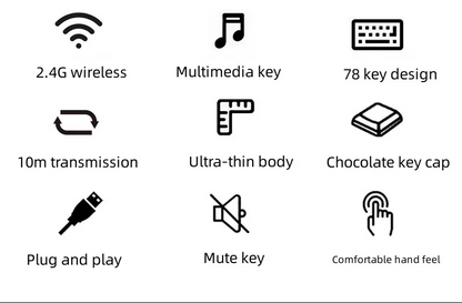 2.4G USB Wireless Compact Keyboard with Mouse