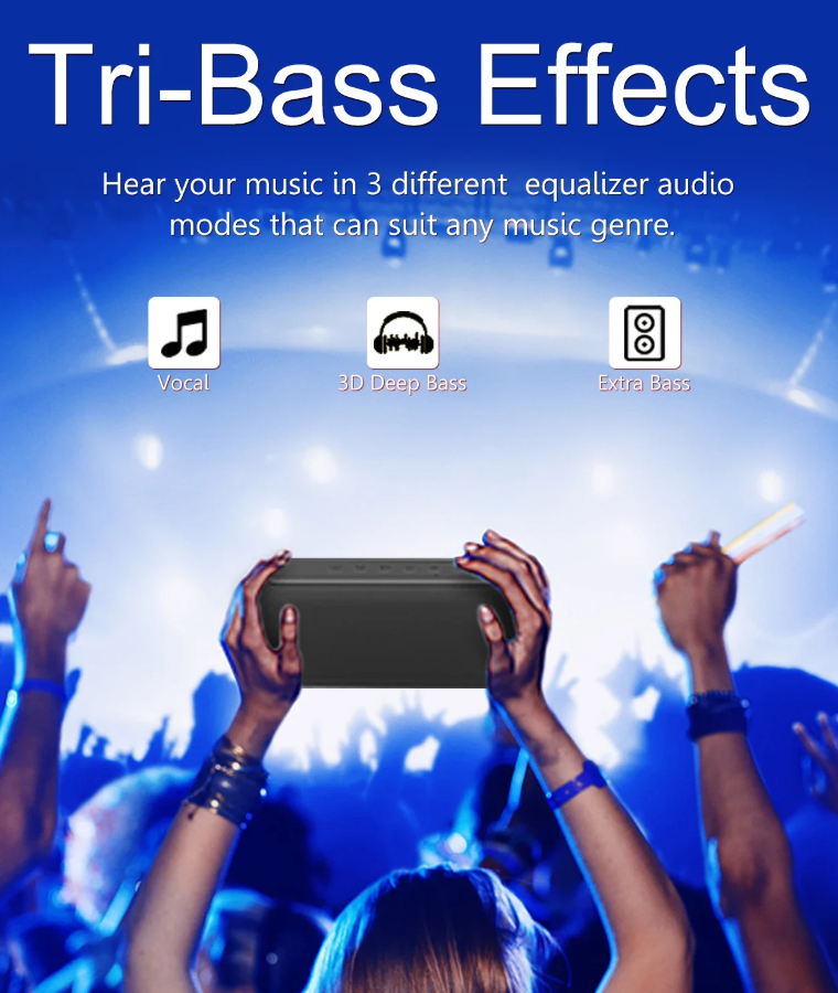 60W Portable Bluetooth Waterproof Speaker